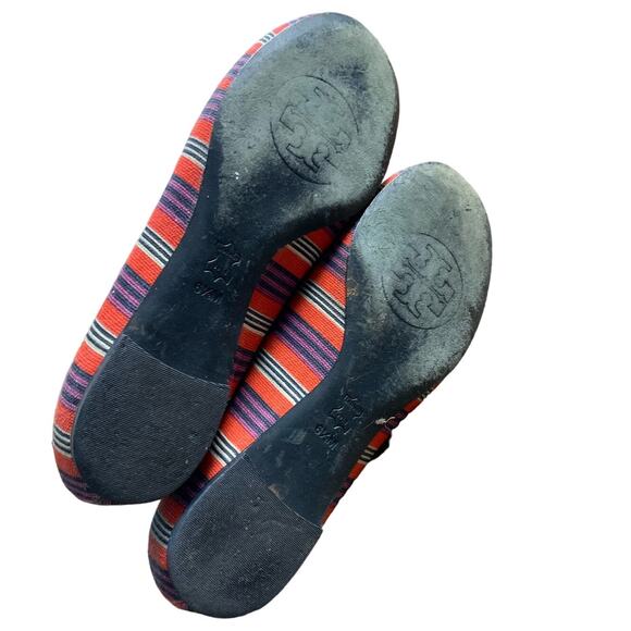 TORY BURCH Multicolor Striped Flats size 6.5 - Picture 6 of 7